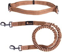 Hands Free Dog Leash for Running, Walking, Hiking, Durable Dual-Handle Bungee Leash