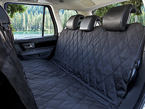 BarksBar Luxury Pet Car Seat Cover with Seat Anchors for Cars, Trucks, and Suv's - Black, Waterproof