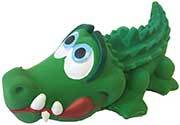 Crocodile Sensory Squeaky Dog Toy Natural Rubber (Latex) Lead-Free Chemical-Free Complies to Same Safety Standards as Children’s Toys Soft