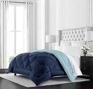 Beckham Hotel Collection Goose Down Alternative Reversible Comforter - All Season - Premium Quality Luxury Hypoallergenic Comforter 