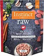 Instinct Frozen Raw Bites Grain-Free Real Beef Recipe Dog Food