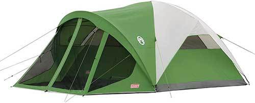 Coleman Dome Tent with Screen Room Evanston Camping Tent with Screened-In Porch