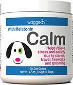 waggedy-Calm-Stress-&-Anxiety-Relief-Melatonin-Dog-Supplement,-60-Count waggedy Calm Stress & Anxiety Relief Melatonin Dog Supplement, 60 Count