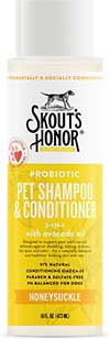 Bundle: Skout's Honor Probiotic Honeysuckle Daily Use Deodorizer + Pet Shampoo & Conditioner