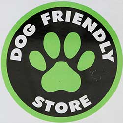 Dog friendly store label