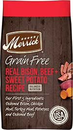 Merrick Grain-Free Real Bison, Beef + Sweet Potato Recipe Dry Dog Food