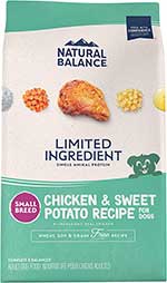 Natural Balance Limited Ingredient Grain-Free Chicken & Sweet Potato Small Breed Bites Recipe Dry Dog Food