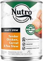 Nutro Hearty Stew Tender Chicken, Carrot & Pea Stew Grain-Free Canned Adult Wet Dog Food