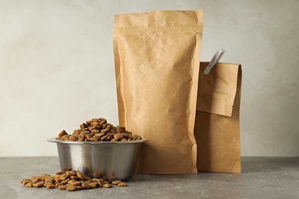 Dog Food in a bag without labels