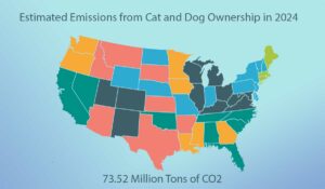 All states with co2 emission from pets infographic